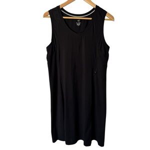 Arcteryx Soltera Tank Dress Sz L Black Sleeveless Knee Length Athletic VGUC